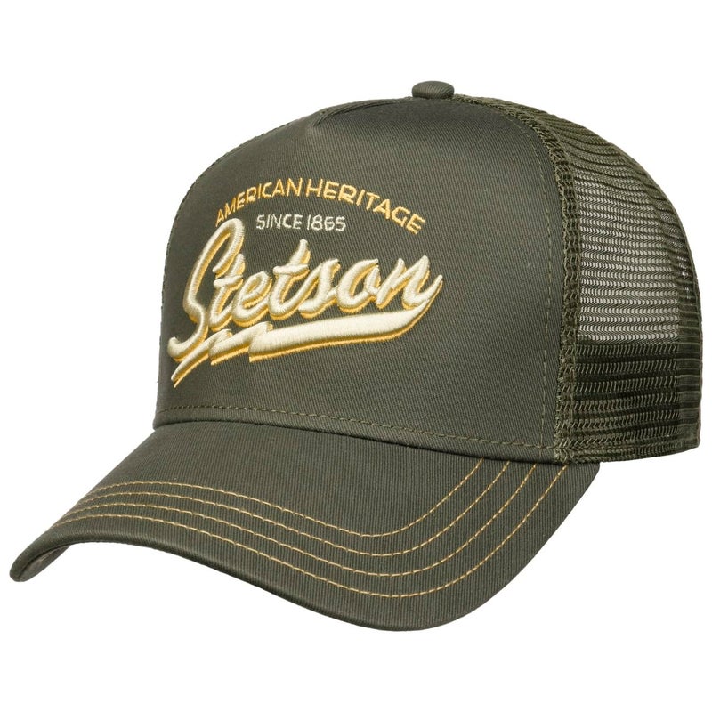 Stetson Since 1865 Trucker Cap Men Summer Winter Olive - Image 1